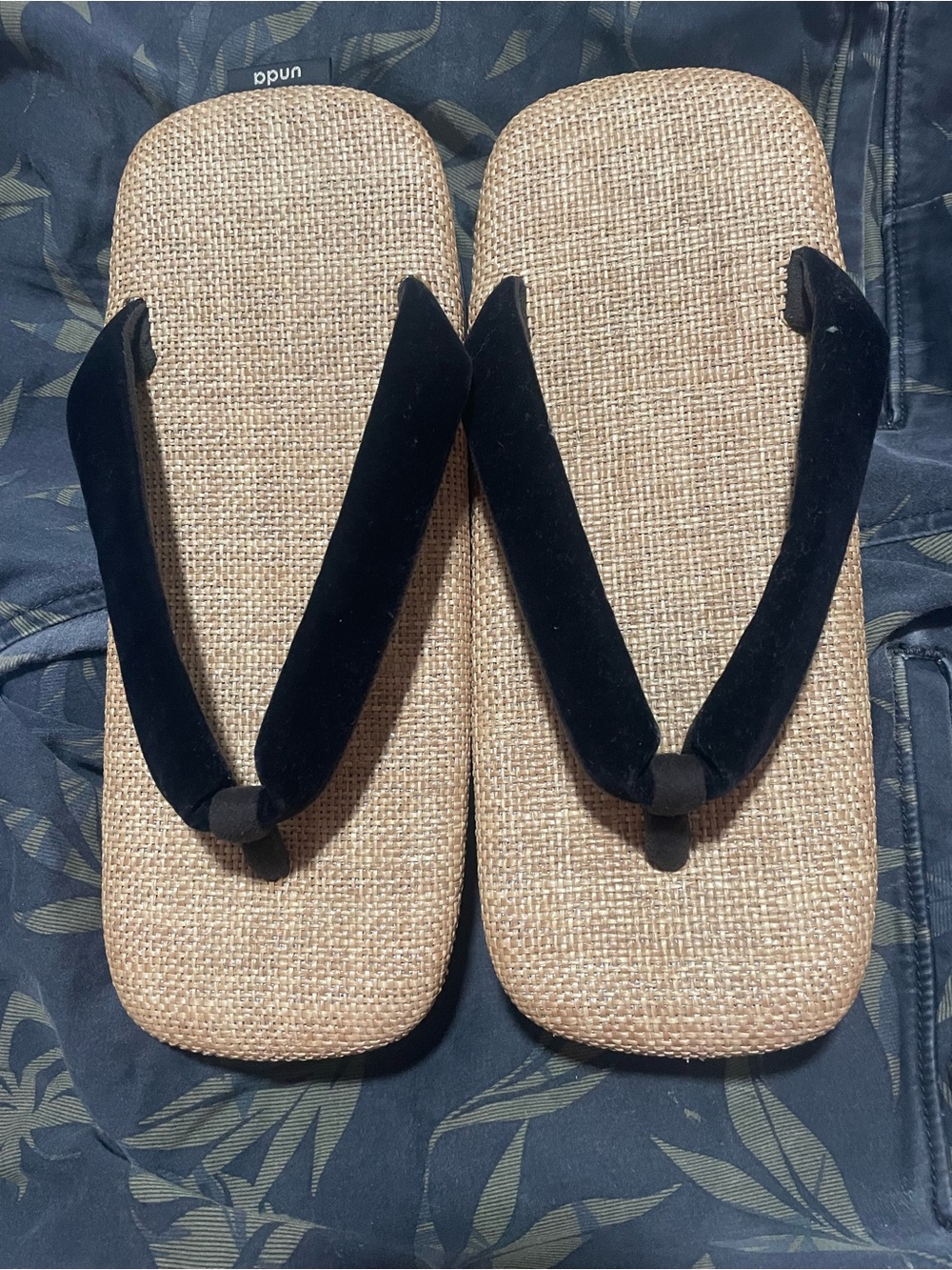 Woven Neutral Platform Slide Sandals with Black Strap